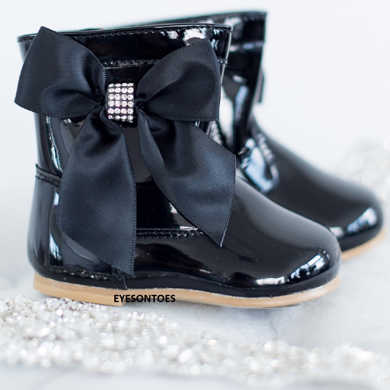 childrens patent ankle boots